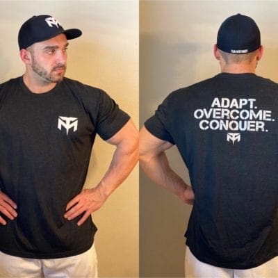 Black Vintage Adapt. Overcome. Conquer. Tee